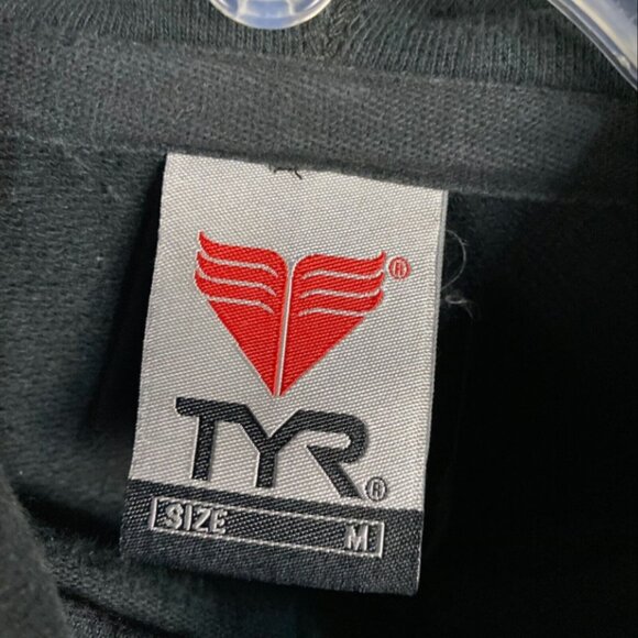 TYR Hoodie Women's Medium Full Zip Distressed 100% Cotton Drawstring M - Picture 6 of 10